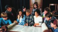 At age five, boys went to a school that was connected with the synagogue. There, the hazan, a special teacher of the synagogue, taught them the Torah.