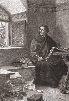 Martin Luther went to school and then to a university. However, at the age of twenty-one he abandoned his studies. Instead, he entered a monastery.