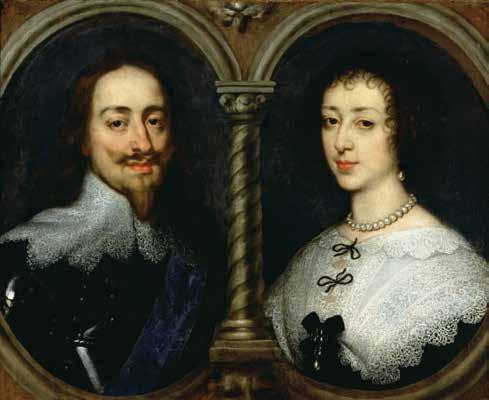 Charles I married France s Princess Henrietta. Because Henrietta was Catholic, her presence created conflict in England.