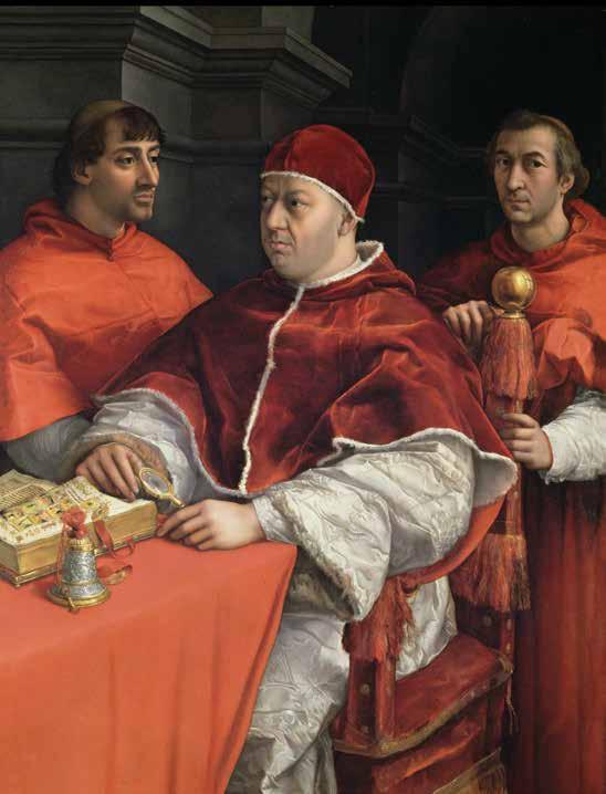 Leo X, a member of the Medici family, hired many