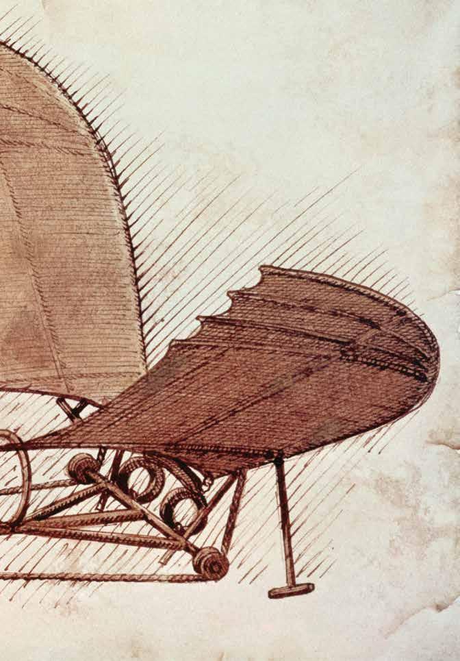 Throughout his life, Leonardo made sketches of machines