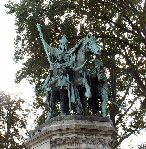 Carolingian Art Statue of Charlemagne, Paris, France 1. Aside from Charlemagne, what other names was the emperor known by? 2.