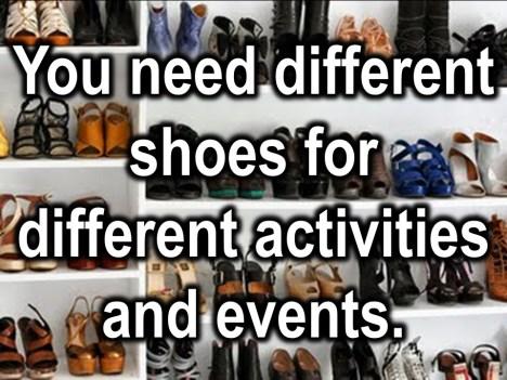 has the most shoes in their closet.