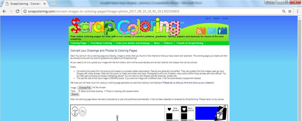 Rajah 8.0 Komponen ketiga dalam butang Jom Main adalah Mari Mewarna sebagaimana ditunjukkan dalam rajah 8.0. Komponen ini juga menggunakan perisian percuma dari laman web http://scrapcoloring.com.