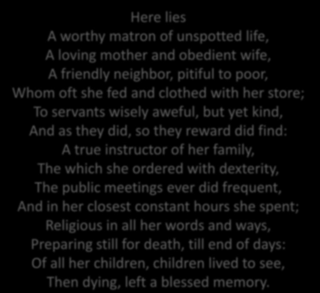 Epitaph for her Mother by A.
