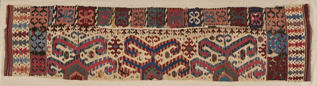 Kilim, central Anatolia, early 19th century, wool, slit tapestry weave, The Textile Museum 2013.2.74, The Megalli Collection.
