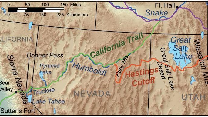 Hasting's Cutoff (South of the Oregon Trail and the Great Salt