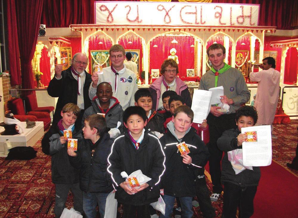 Visit By Local Scouts Group to the Mandir All Smiles - Local scouts from First Greenford Scout Group who visited the mandir