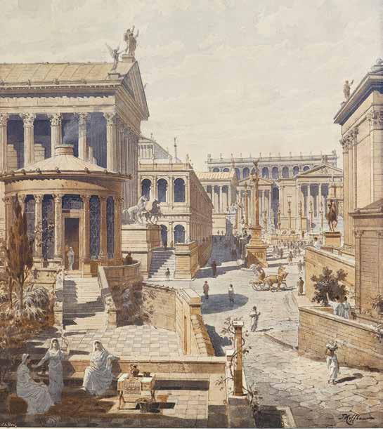 The Temple of Vesta was one of the many buildings in an area of Rome called the Forum. the oldest daughter. It became her job to keep the holy fire burning at home, just as it did in the temple.