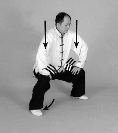 72 Simple Qigong Exercises for Health Fifth Piece Sway the Head and Swing the Tail to get rid of the Heart Fire 頭擺尾去心火, 心火旺盛肺金克 手按膝蓋多搖擺, 血液暢流好處多 筋攣腿酸身麻木, 重伸重壓莫蹉跎 Translation: Sway the head and swing