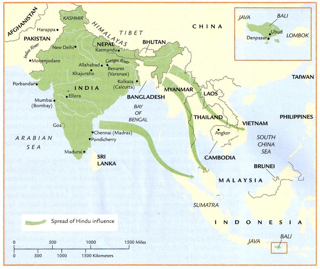 2500-2000 BCE Indus River Valley civiliza2on (Harappa culture) develops and ﬂourishes