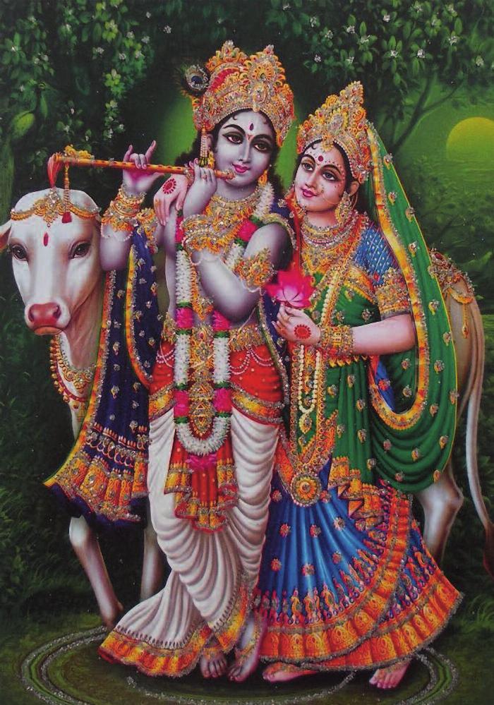 Figure 4 Picture of Krishna and Radha as in Figure 3. pleased. Aurangzeb (1658-1707), however, was intolerant of other religions and destroyed many Hindu temples in northern India.