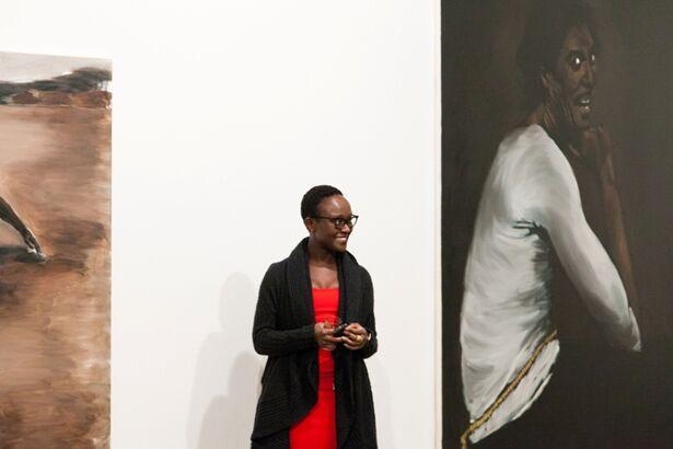 Lynette Yiadom-Boakye The oil paintings of Lynette Yiadom-Boakye inspired director Logan Vaughn, as well as elements of the physical design of The Agitators.