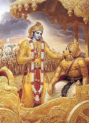 Krishna advises Arjuna about