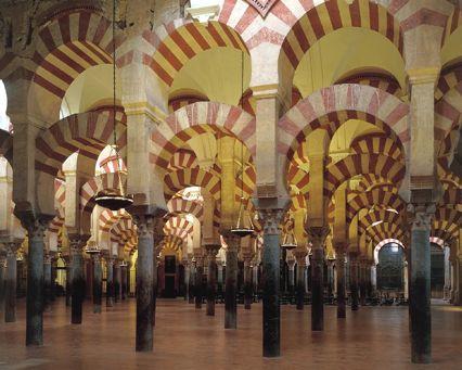 Great Mosque of Cordoba, 786-788, Spain Two-thirds of its area is covered by the prayer hall