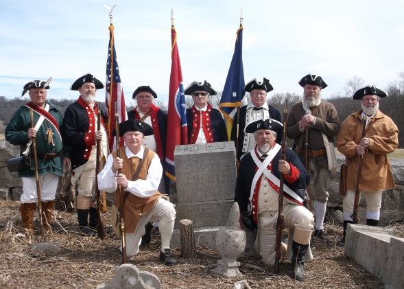 Back row L to R: Larry Pool and James Hobbs. The Daughters of the American Revolution, Margaret Gaston and Caney Fork Chapters had a DAR Marker Re-Dedication for Revolutionary War Patriot Nathaniel C.