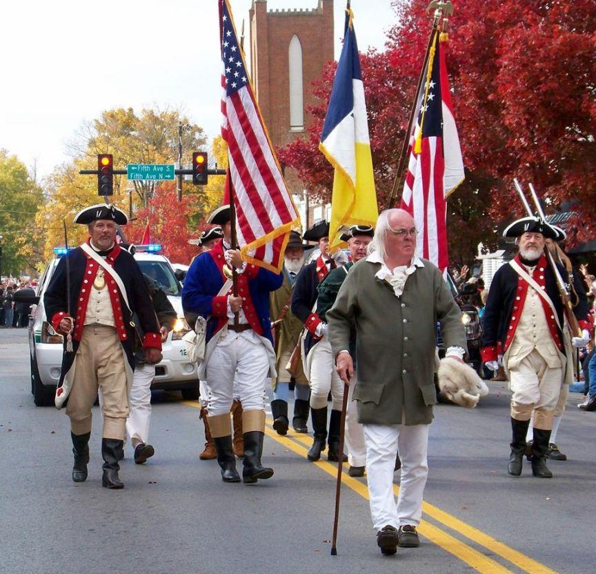 Fred Ryan, James Hobbs, Allen Poteete, Edward Phillips, Larry Pool, Steve Gaines and Dennis Harris carried the Colors and Muskets for this day to Honor