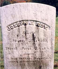 THE FAMILY OF JOSEPH JOHN ROY AND SARAH ANN VOUGHT Joseph John Roy was born 6 June 1816 in Warren, New Jersey, the son of John Casper Roy and Mary Armstrong. He married Sarah Ann Vought.