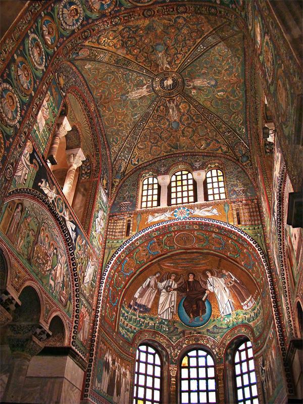 THE CHURCH OF SAN VITALE IN RAVENNA, ITALY 525-547 C.E. San Vitale in Ravenna, Italy is an octagonal domed church.