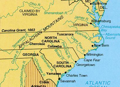 The last colonies settled in the 17 th century were the Carolinas.