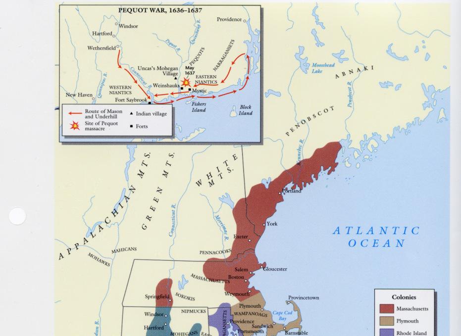 New England in the 1640s Unlike in the Chesapeake, conditions in New England remained stable enough