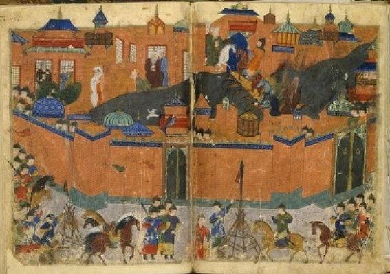 Mongols Attack Baghdad (Hulagu Khan's army attacks