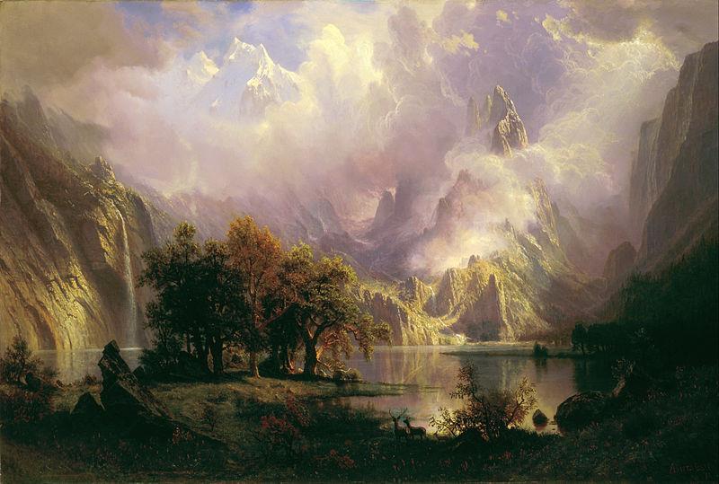 Rocky Mountain Landscape 1870 (36.6 x 54.8 in.) Be.