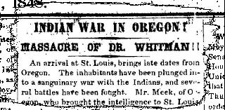 The Oregon Trail Massacre 1847- severe epidemic of measles The Native