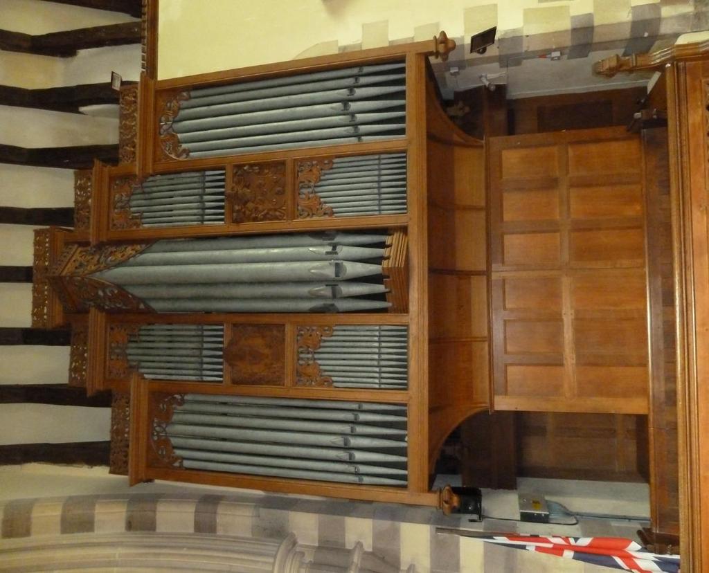 The church organ was given by Colonel and Mrs Clowes.
