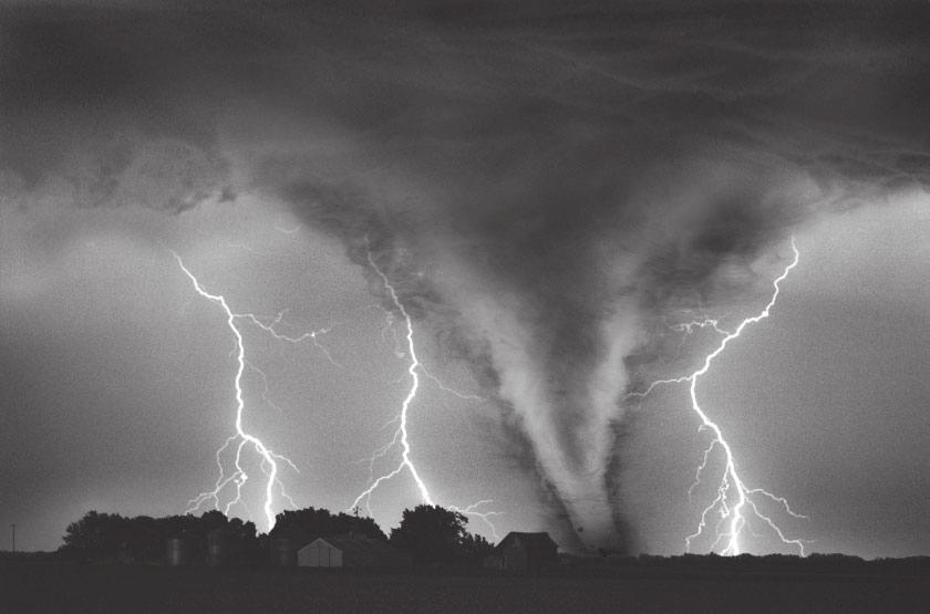 4 Question 3 The Problems of Evil and Suffering Look at the photograph below, which shows a tornado about to destroy people s homes.