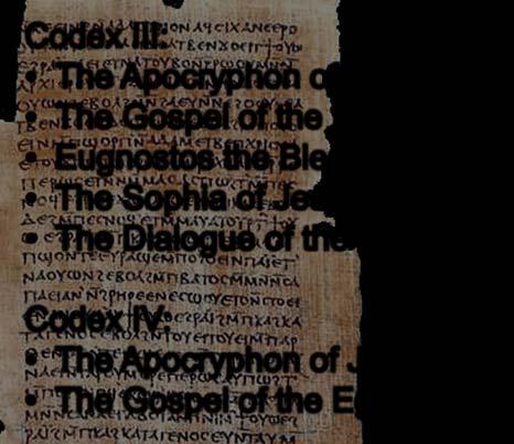 Codex I The Prayer of the Apostle Paul The Apocryphon of James The Gospel of Truth The Treatise