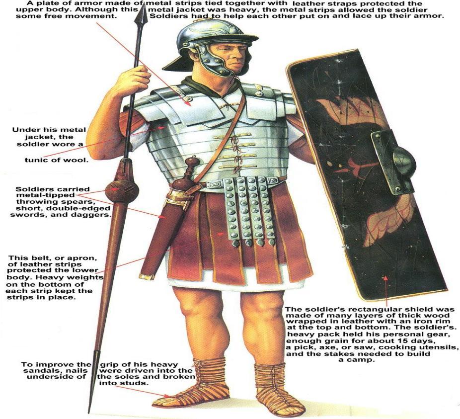 The Roman Republic: The Legion Members of the Legion were all outfitted with primarily the same equipment.