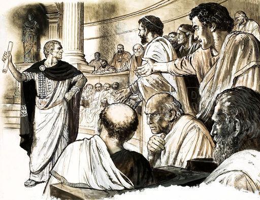 The Civil Wars: Julius Caesar VS the Roman Senate At this point Caesar was gaining more power and this caused the senators to worry that Caesar might want