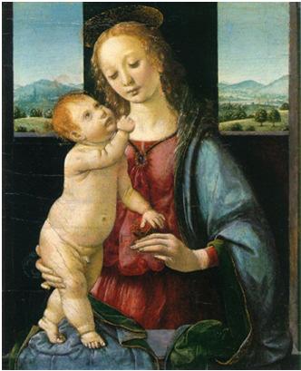 Geometrical Arrangement of Figures The Dreyfus Madonna with the Pomegranate Leonardo da Vinci 1469 The figure as