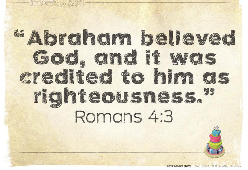 Leader Someone is righteous if he never sins (like Jesus), so how could Abraham be righteous? A person is also righteous if God takes away his sin and trades it for Jesus righteousness.