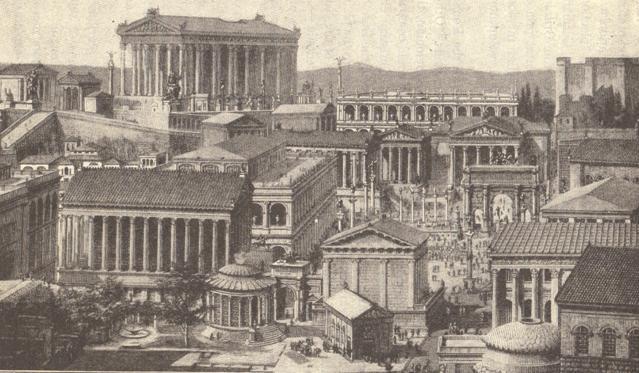 The Roman Forum and its surroundings.