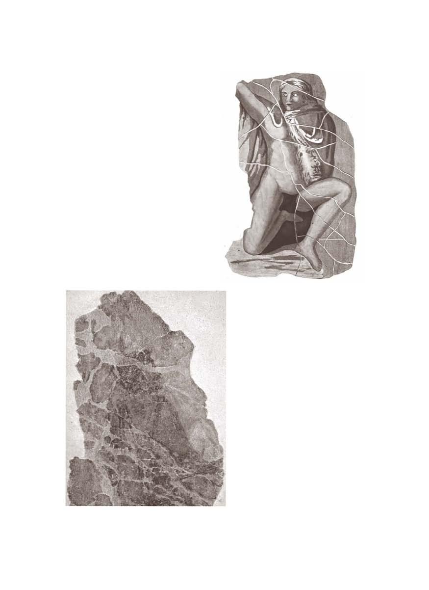 Fig. 44 Nizy-le-Comte, temple, kneeling figure (from Blanchet 1913, pl. II). Fig.