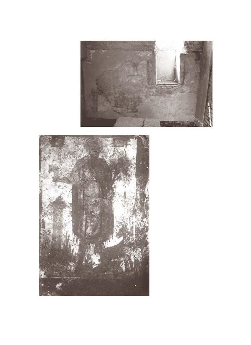 Fig. 68 Ostia, Sacellum of Silvanus, south wall with Silvanus (photo S.T.A.M. Mols).