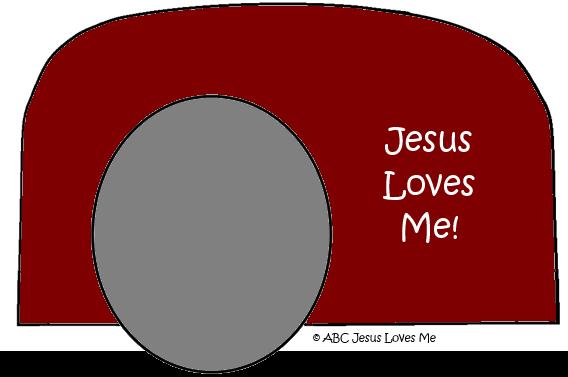 Coloring Sheet: Jesus in the Tomb Color the tomb and rock.