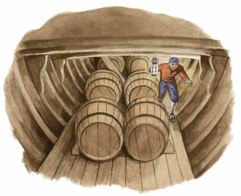 1700s Sailing Schooner: Interior Hold The hold is a storage