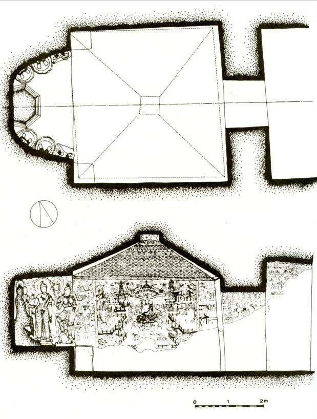 Fig. 4 Plan of Cave 45, Mogao Grottoes, Dunhuang, China