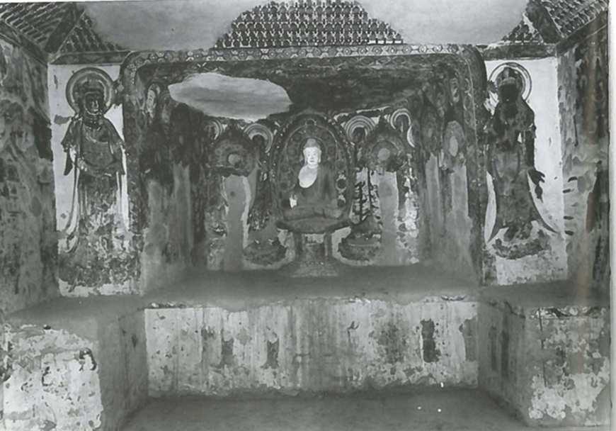 Fig. 22 Central altar, main chamber, Cave 217 ca. 705-6, Mogao Grottoes, Dunhuang, China.