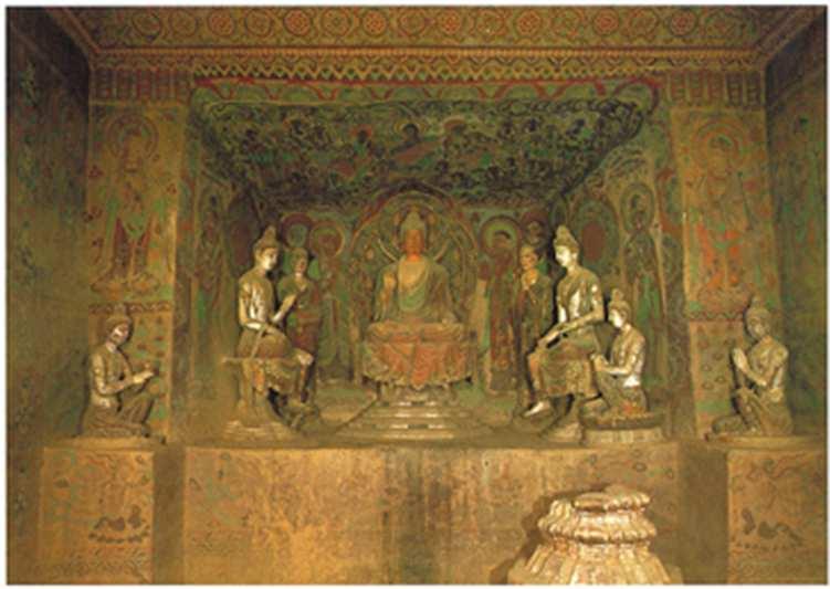 Fig. 27 Central niche, main chamber, Cave 328, High-Tang period, Mogao Grottoes,