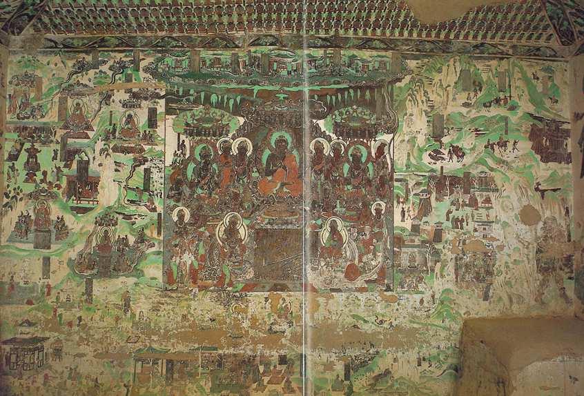 Fig. 31 Illustrations of the Lotus Sutra, south wall, main chamber, Cave 217, ca.