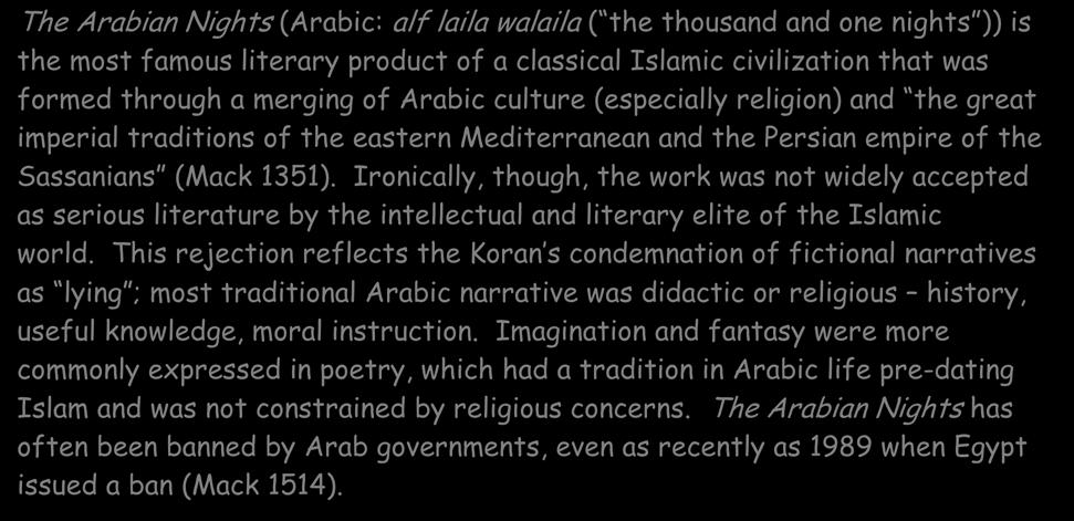 Document 8 The standard for Arabic literature and poetry is the Quran, which influenced Sufi poets.