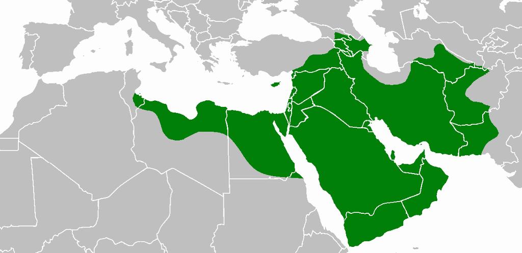 Extent of Islam under the Rashidun Caliphs (632-661) the