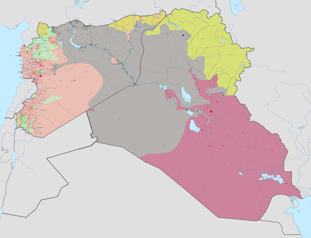 As of 20 October 2014 Controlled by the ISIL Controlled by other Syrian rebels Controlled by