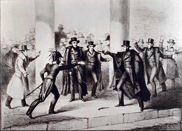The Election of 1832 I. Andrew Jackson won again. A. Replaced Calhoun with Van Buren as Vice President. 1. Calhoun got upset and returned to South Carolina. B. The development of the Spoils System. 1. Practice of hiring friends and placing them in government positions.