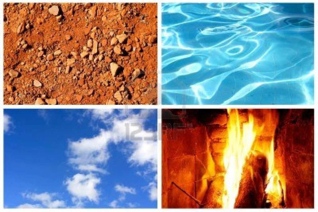 earth, air, fire, water Two motions : Love, which unites