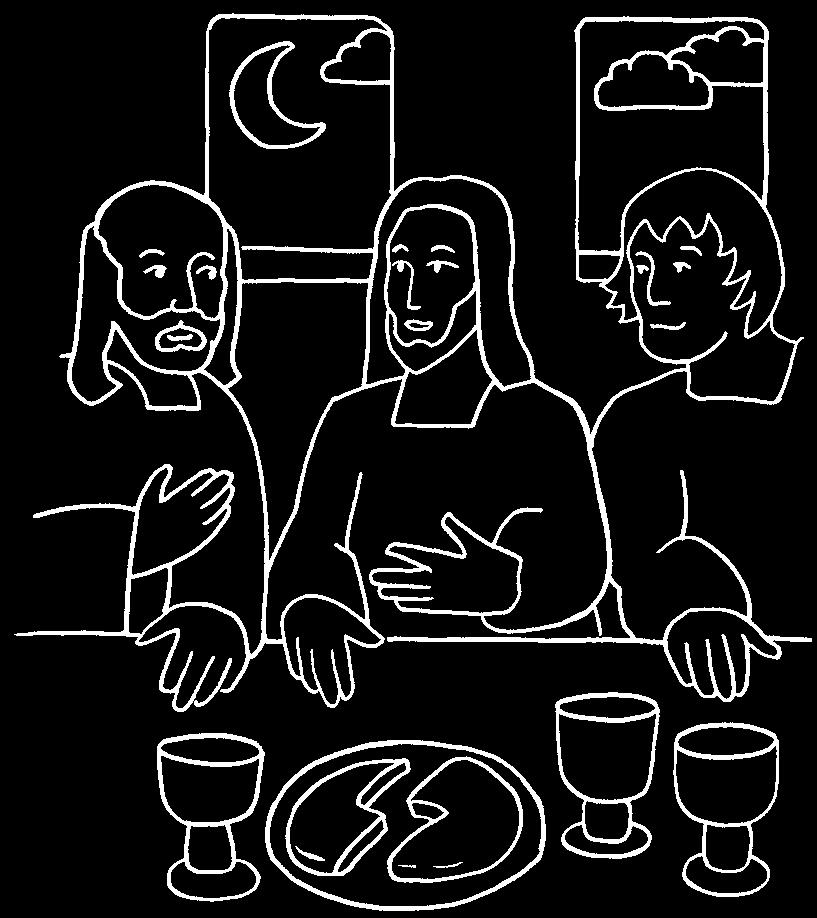 19 Art Print 19 shows Jesus and his disciples having a meal together. If you were at the table with Jesus, what would you like to ask him? The Last Supper Jesus sat at the table with his disciples.